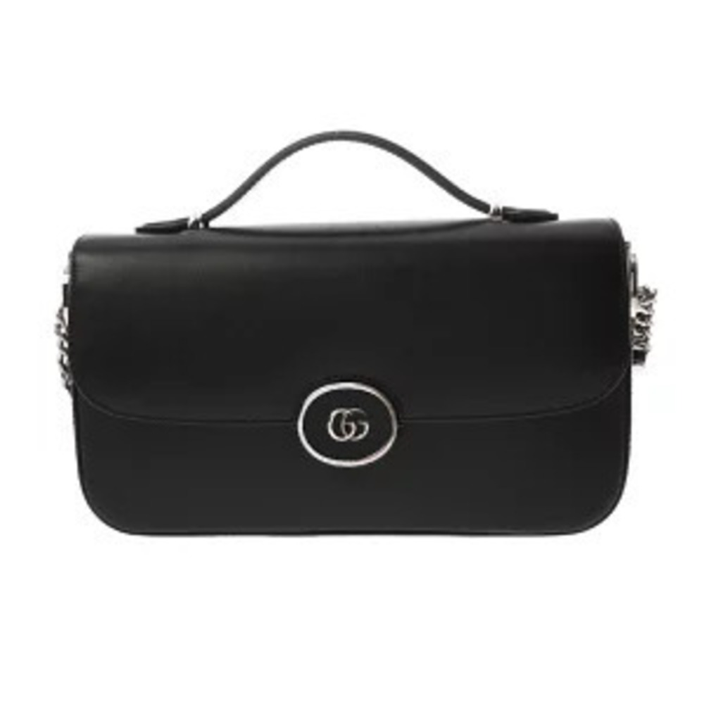 Gucci GG Shoulder Bag Black Leather